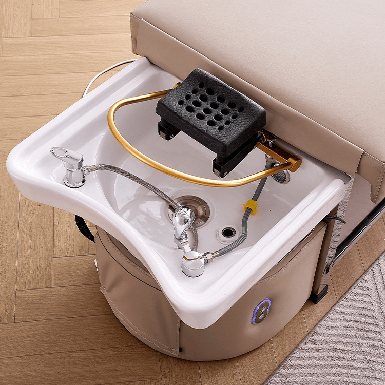 Table head spa professionnelle avec raccordement direct pour salon haut de gamme